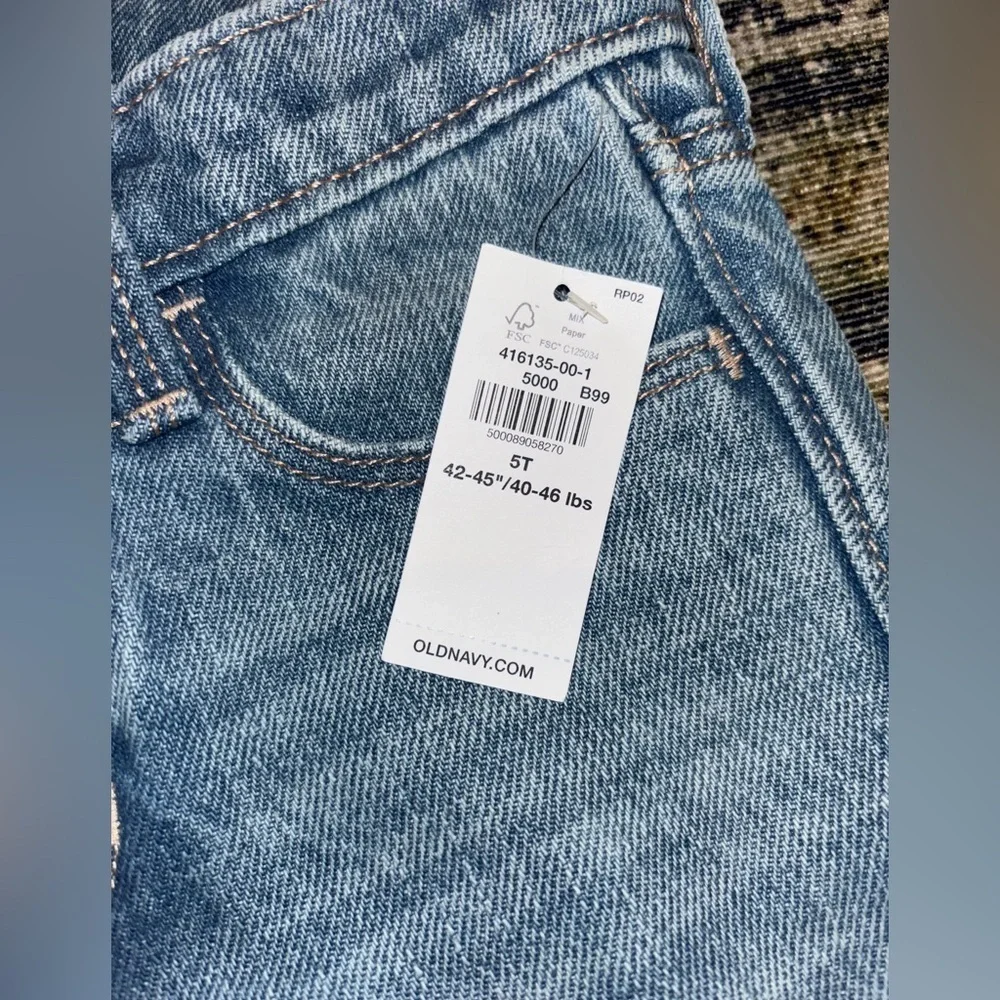 Old Navy Toddler Distressed Blue Wide-Leg Jeans